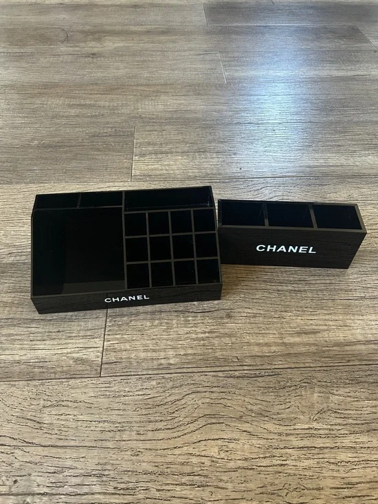 CHANEL GWP Black Vanity Organizer Set with White Logo - Picture 4 of 13